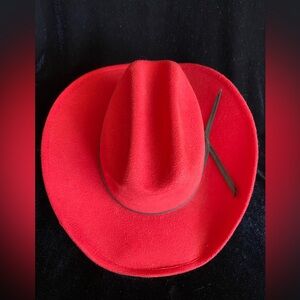 VTG Rockmount Ranch Wear Cowboy Cowgirl Hat 100% Wool Red